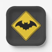 Bat Warn Halloween Pappteller (Vorderseite)