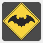 Bat Warn Halloween Quadratischer Aufkleber (Vorderseite)