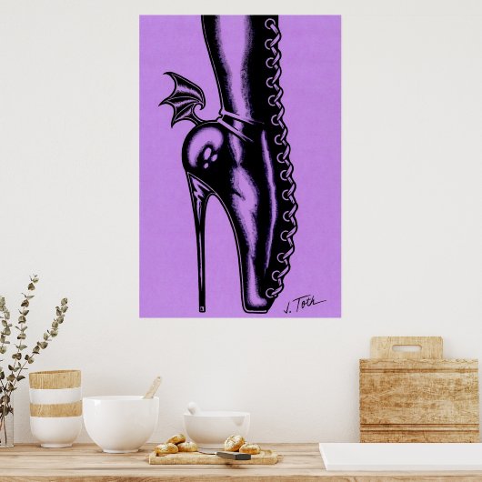 Bat Wing Boot Poster (Küche)