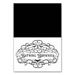 Bat wing Brownies Vintage Halloween-Esszelt Tischnummer
