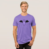Bat Wing Coffin - Purple Tri-Blend Shirt (Vorderseite voll)