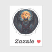 Bat Wing Coon - Maine Coon Halloween Aufkleber (Blatt)