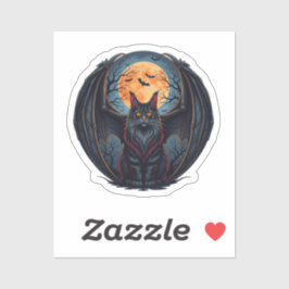 Bat Wing Coon - Maine Coon Halloween Aufkleber