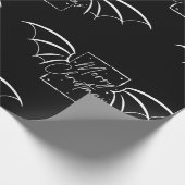 Bat Wing Frohe Weihnachts Buchwrapping Papier Geschenkpapier (Ecke)
