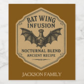 Bat Wing Infusion Nocturnal Blend Tonic Weinetikett (Einzelnes Label)