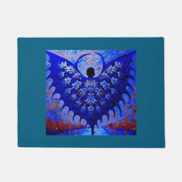 Bat-Wing-Kreatur mit Phantastischem blauen Flügel Fußmatte