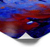 Bat-Wing-Kreatur mit Phantastischem blauen Flügel Poster (Ecke)