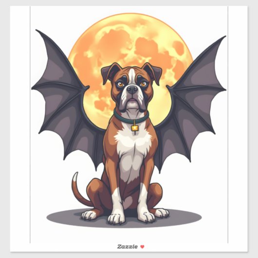 Bat Wings Boxer Aufkleber (Blatt)