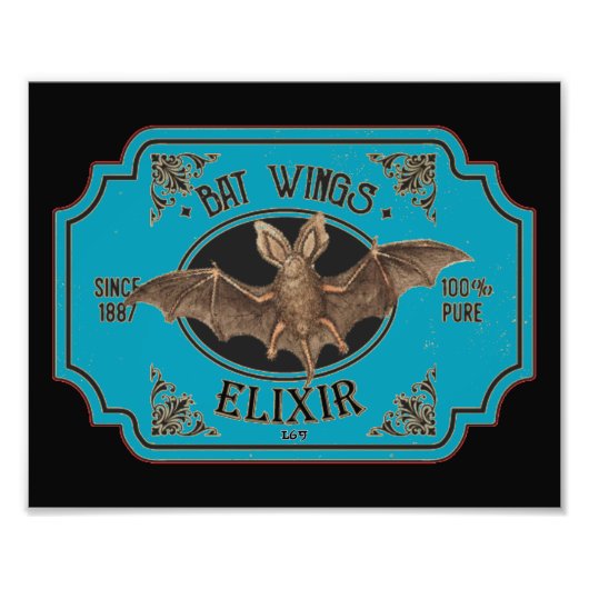 BAT WINGS ELIXIR lustige halloween Fotodruck (Vorne)