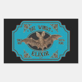 BAT WINGS ELIXIR lustige halloween Rechteckiger Aufkleber (Vorderseite)