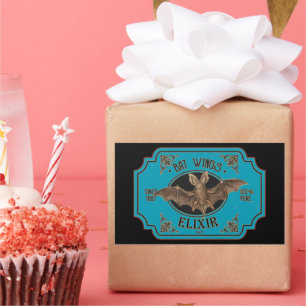 BAT WINGS ELIXIR lustige halloween Rechteckiger Aufkleber