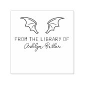Bat Wings Persönliche BuchSelbstanzeige Briefmarke Permastempel (Design)