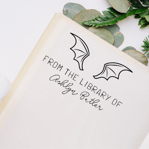 Bat Wings Persönliche BuchSelbstanzeige Briefmarke Permastempel