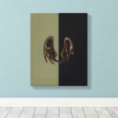 Bat Wings ~ Print / Poster Leinwanddruck (Insitu (Holzboden))