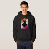 Bat With Pride Lesbian Flag LGBTQ Proud Ally Pride Hoodie (Vorne ganz)