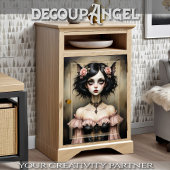 Bat Woman Gothic Elegante Seidenpapier