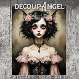 Bat Woman Gothic Elegante Seidenpapier