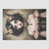 Bat Woman Gothic Elegante Seidenpapier (Vorderseite)