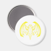 Bat Yellow in the MUSEUM Zazzle Geschenke Magnet (Vorderseite/Rückseite)