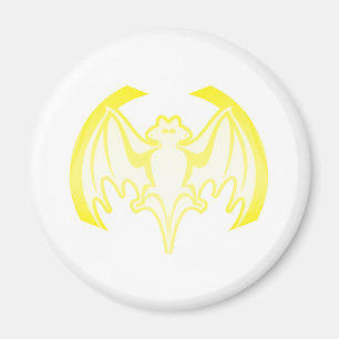 Bat Yellow in the MUSEUM Zazzle Geschenke Magnet