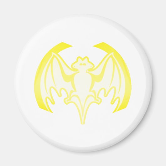 Bat Yellow in the MUSEUM Zazzle Geschenke Magnet (Vorne)