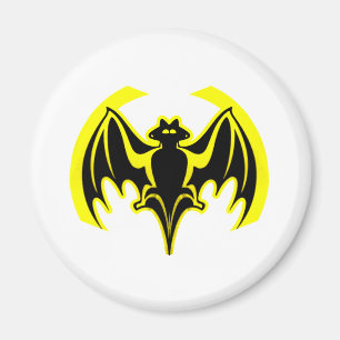 Bat Yellow The MUSEUM Zazzle Geschenke Magnet