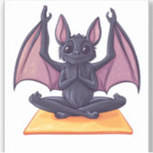 Bat Yoga Flow Aufkleber (Vorderseite)