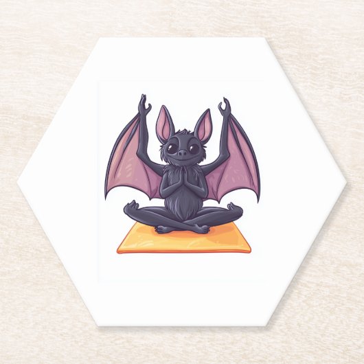 Bat Yoga Flow Untersetzer (Vorderseite)