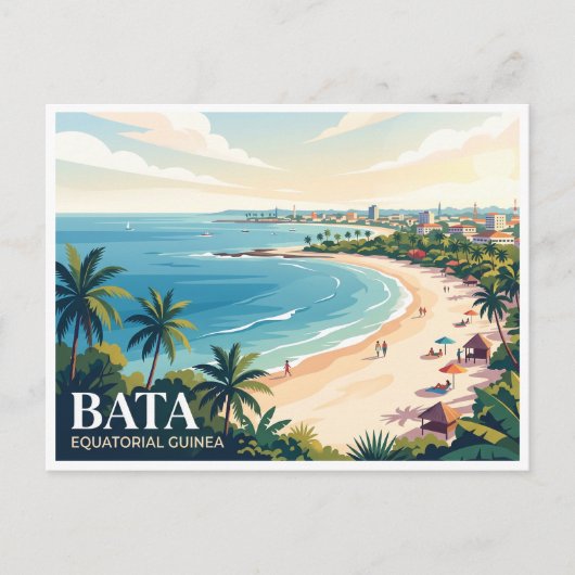 Bata Küste Äquatorialguinea Postkarte (Vorderseite)