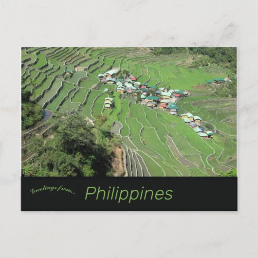 Batad Rice Terraces nahe Banaue Ifugao Philippinen Postkarte (Vorderseite)