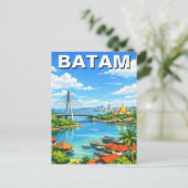 Batam Indonesia Travel Postkarte (Stehend Vorderseite)
