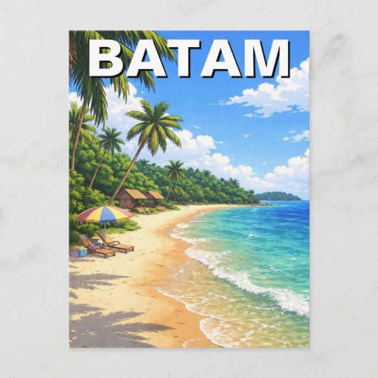 Batam Indonesia Travel Postkarte (Vorderseite)