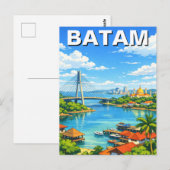 Batam Indonesien Reise Postkarte (Vorne/Hinten)
