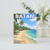 Batam Indonesien Reise Postkarte (Stehend Vorderseite)