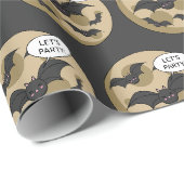Batats Having Party on Full Moon Geschenkpapier (Rolleneckpunkt)