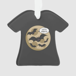 Batats Having Party on Full Moon Ornament