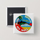 Batavia Hotel Des Indies Button (Vorne & Hinten)