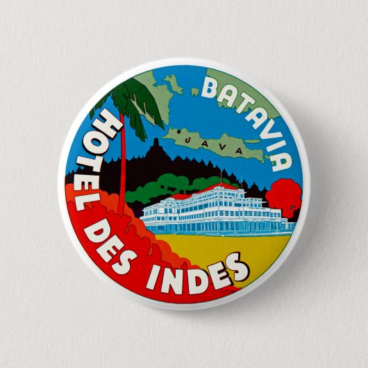 Batavia Hotel Des Indies Button (Vorderseite)