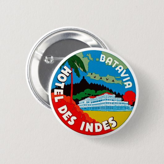 Batavia Hotel Des Indies Button (Vorne & Hinten)