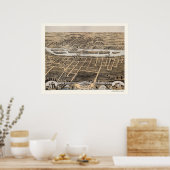 Batavia, IL Panorama Karte - 1869 Poster (Küche)