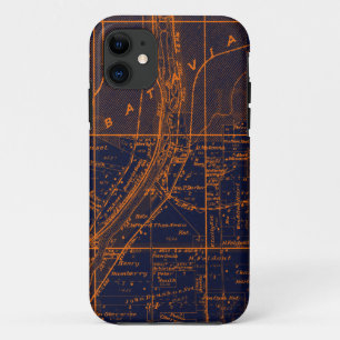 BATAVIA ILLINOIS 1871 MAP FOX RIVER VALLEY iPhone 11 HÜLLE