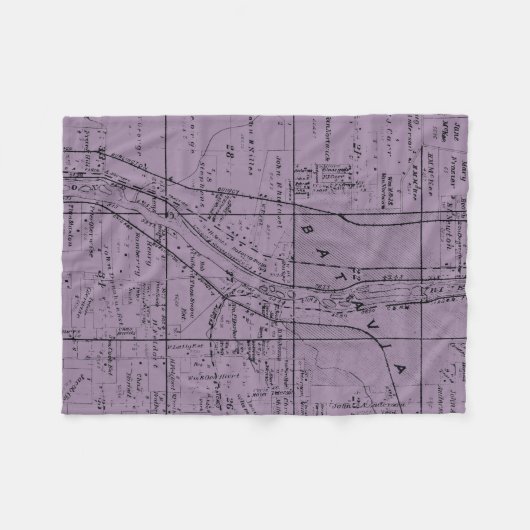BATAVIA ILLINOIS 1871 MAP FOX RIVER VALLEY FLEECEDECKE (Vorderseite (Horizontal))