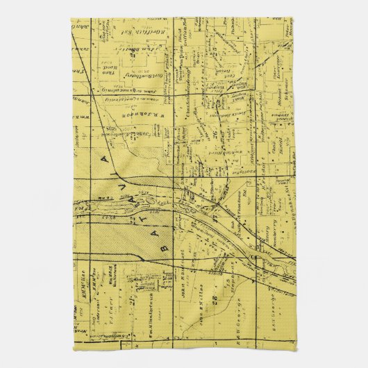 BATAVIA ILLINOIS 1871 MAP FOX RIVER VALLEY GESCHIRRTUCH (Vertikal)
