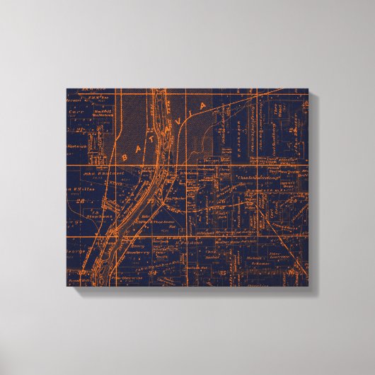 BATAVIA ILLINOIS 1871 MAP FOX RIVER VALLEY LEINWANDDRUCK (Vorderseite)