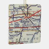 Batavia NY Vintage Karte Keramikornament (Rechts)