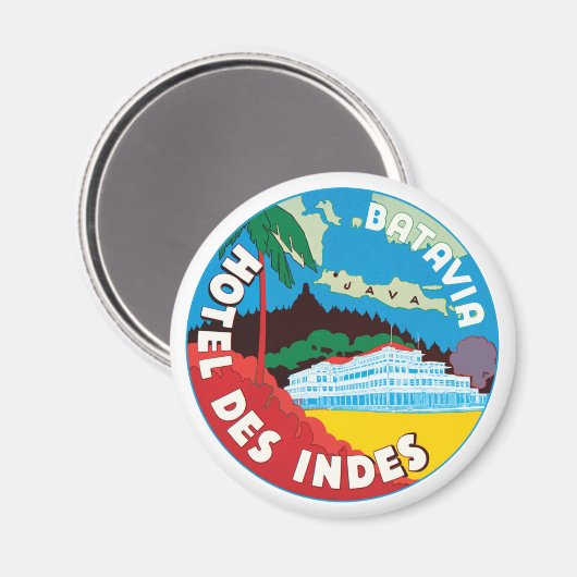 BataviaHotelJava Magnet (Vorderseite/Rückseite)