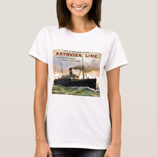 Batavier Linie Vintage Reise T-Shirt (Vorderseite)
