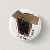 Batcat: Es passt es sitzt Knopf Button (Vorderseite)