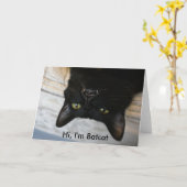 Batcat: Greeting card Karte (Gelbe Blume)