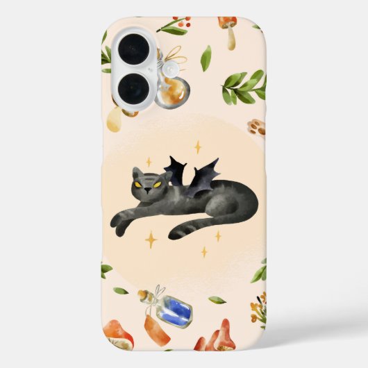 Batcat Magic - Niedliches Hexenhaus Case-Mate iPhone Hülle (Rückseite)